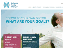 Tablet Screenshot of bethesdafamilytherapy.com